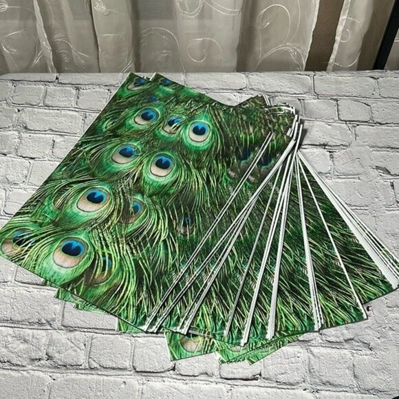 Poly Mailers Peacock Feathers 10” x 13” 50 pack - Picture 2 of 8